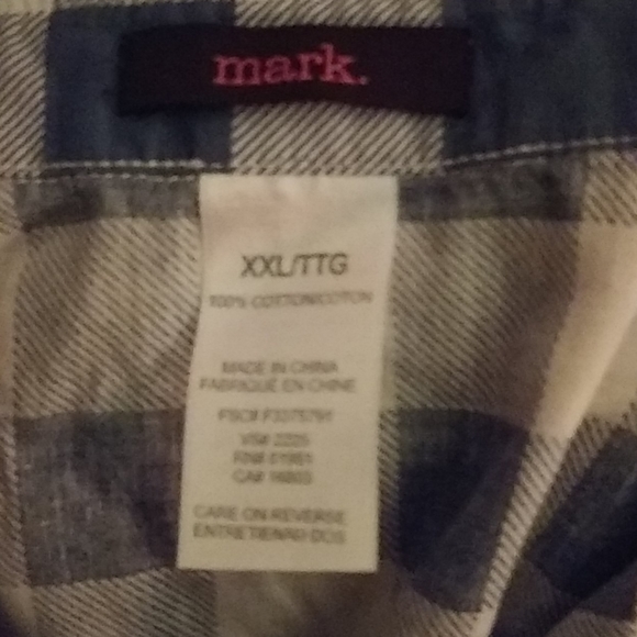 2x Mark blue & white checkered Shirt - Picture 4 of 4